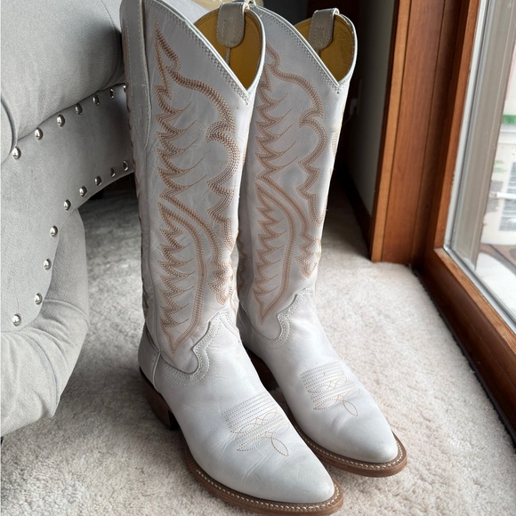 Justin Evelyn Boots White - Picture 3 of 10